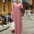thumbnail image 5 of ZANZEA Womens Dresses Muslim Solid Color Long Sleeve Pocket Button Down Dress, 5 of 13