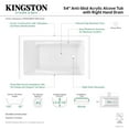 thumbnail image 5 of Aqua Eden VTAM5436R22T 54-Inch Acrylic Rectangular 3-Wall Alcove Tub, Right Hand Drain in Glossy White, 5 of 8