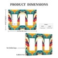 thumbnail image 3 of Colorful Vibrant Waves Pattern Switch Cover Decorative Wall Plate 3-Gang Screwless Standard Size, 3 of 5