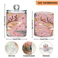 thumbnail image 3 of Clear Storage Jar 2.75x 4.13 Inches One Sizex4 Cotton Swabs Cans Translucent Plasticental Floss Cans Cotton Pads Cans Bathroom Canisters Pink Christmas Closed Eyes Deer, 3 of 7