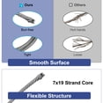 thumbnail image 3 of Unique Bargains 1/8" (3mm) 20ft (6M) 304 Stainless Steel Cable Wire Rope 7x19 Strands, 3 of 5