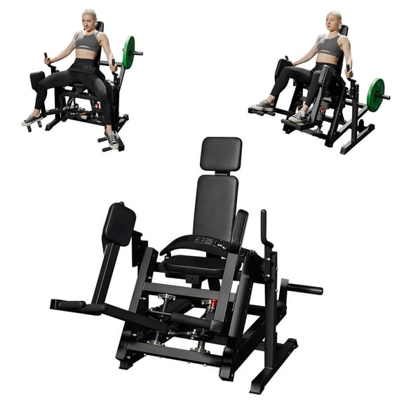 Syedee 3D Hip Abductor Machine with Hip Thrust Function, Incline Hip Abduction Machine with 2 Starting Positions, Glute Exericse Machine with Thickened Thigh Pads for 600LBS Loading Capacity