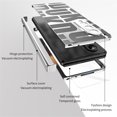 thumbnail image 2 of Case for Samsung Galaxy Z Fold 3 5G, Z Fold 3 Case Clear Plating PC Cover with Hinge Protection, Build-in Tempered Glass Screen Protector Anti-fingerprint Full Body Protection, Silver, 2 of 6