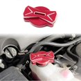 thumbnail image 2 of Tapa de aceite de motor de aleación de aluminio, cubierta de radiador decorativa para Dodoge Charger 2011-2021, accesorios para automóvil, color rojo, 2 of 5
