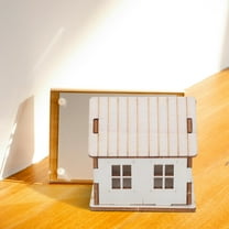 OULII 3D Wooden Puzzle Craft Kit for Christmas Village Home Decor, Wood Model Houses for Holiday Decoration