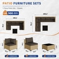 thumbnail image 6 of UDPATIO 7-Piece Wicker Modular Sectional Outdoor Conversation Sets with Glass Coffee Table, Yellow&Brown, 6 of 6