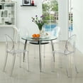thumbnail image 2 of Modway Casper Stackable Dining Side Chair, Set of 4 in Clear, 2 of 4