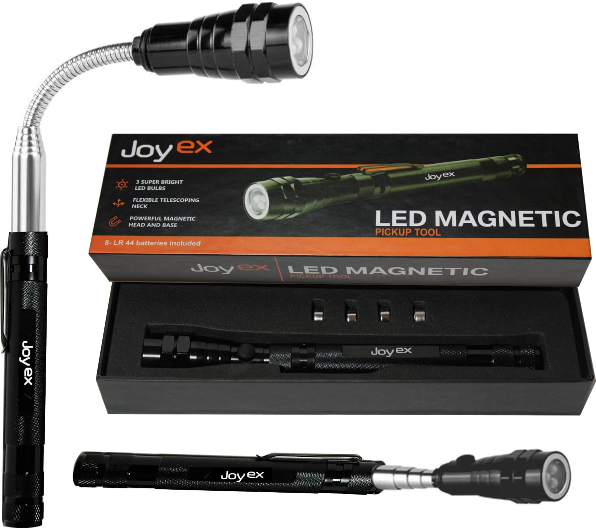 Magnetic Pickup Tool with LED Light, Magnetic Tool Pickup LED Light, Gift for Men, Perfect Color Gift Toolbox