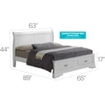 thumbnail image 4 of Glory Furniture Louis Phillipe Queen Storage Bed in White Color, 4 of 5
