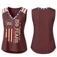 thumbnail image 6 of JULMCOMO 4th of July Tank Tops for Women Patriotic V Neck Independence Day Shirt Stars Stripes 1776 Summer Sleeveless Shirts Wine L, 6 of 6