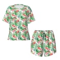 thumbnail image 4 of Lsque Flamingo And Monstera Women's Short-Sleeved Pajama Set - 2 Piece Soft and Lightweight Sleepwear Set-3X-Large, 4 of 9