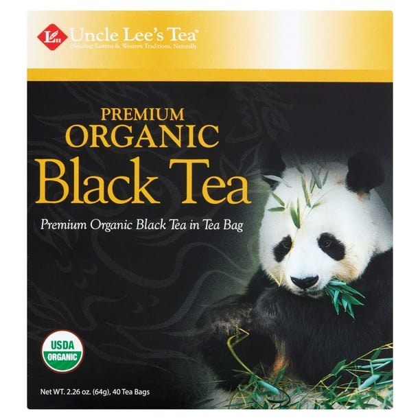Uncle Lee's Tea Premium Organic Black Tea, Tea Bags, 40 Ct