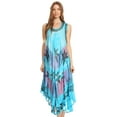 thumbnail image 5 of Sakkas Tasanee Caftan Tank Dress / Cover Up - Turquoise - One Size, 5 of 5