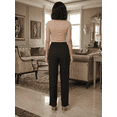thumbnail image 3 of Pantalón Corte Recto Texturizado con Brillos Sutiles, Elegante y Súper Cómodo para Mujer, 3 of 5