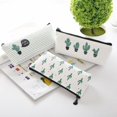 thumbnail image 2 of 3pcs Pencil Case Stationery Storage Box Start School Cactus Creative Canvas Bag, 2 of 5