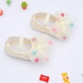 thumbnail image 4 of Infant Baby Girl Shoes Bowknot Non-Slip Soft Sole Flats Princess Wedding Dress Shoes Crib Shoe First Walkers Shoes for Newborns, Infants, Babies, and Toddlers 0-18 Months, 4 of 8