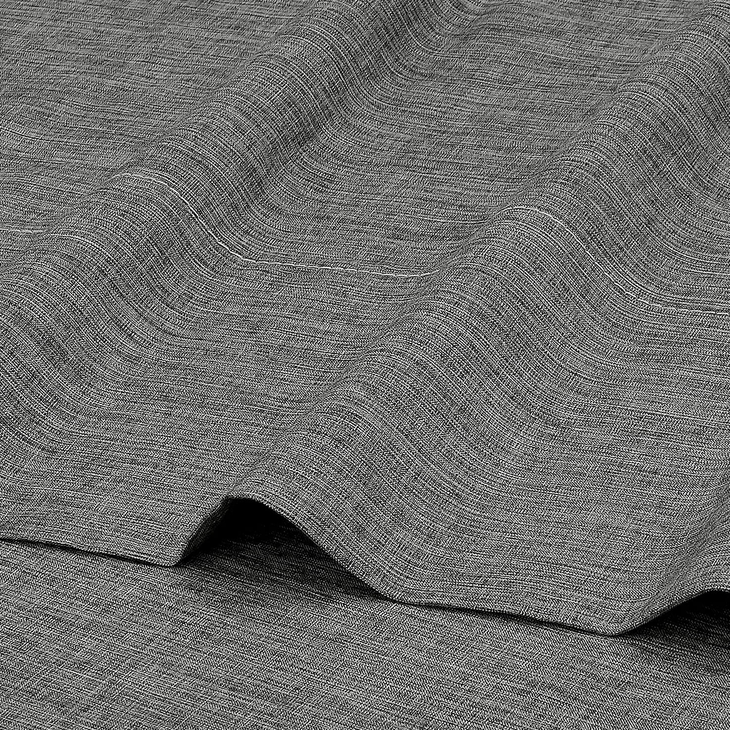 Mainstays Super Soft Textured Microfiber Bed Sheet Set, Queen, Charcoal Grey, 4 Piece