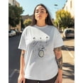 thumbnail image 3 of Women's Graphic T-Shirt White 2XL Women's Tops Funny Skeleton Band Crew Neck Short Sleeve Shirts for Women, 3 of 3