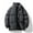 Dark Gray, variant on Men's Winter Solid Color Stand Collar Down Jacket Zipper Cardigan Pocket Long Sleeve Padded Jacket Coat
