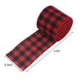 thumbnail image 5 of 63mm Christmas Ribbon Wired Classic Plaid Thicker DIY Anti-fade Gift Packing Imitation Flax Large Bowknot Making Xmas Tree Ribbon, 5 of 5
