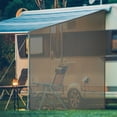 thumbnail image 1 of Goplus 9' x 7'RV Awning Side Shade Black Mesh Screen Sunshade with Complete Kits, 1 of 7