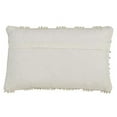 thumbnail image 4 of Fennco Styles Nubby Textured Design Cotton Down Filled Throw Pillow 12" W X 20" L - Ivory Decorative Pillow for Home, Couch, Bedroom, Living Room and Office Décor, 4 of 5