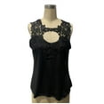 thumbnail image 5 of Babysbule Womens Tank Tops Women Solid Color Lace Stitching Hollow Sleeveless Vest Top T-Shirt, 5 of 7