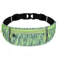 thumbnail image 1 of Cinturón delgado para correr, riñonera de entrenamiento para hombres y mujeres, cinturón de corredor para correr, caminar, andar en bicicleta, acampar, verde colorido + cremallera verde, 1 of 5