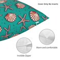 thumbnail image 3 of Yiaed Starfish and Shell Print Pillow Covers Super Soft Decorative Square Throw Pillow Covers Case Cushion Covers for Sofa Couch Bedroom Car Decor（No pillow core）-18"x18", 3 of 7