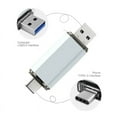 thumbnail image 1 of High Speed Type C USB3.1 U Disk L17- Aluminum Alloy Shell USB Flash Drive Silver_32G, 1 of 5