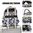 thumbnail image 3 of FORMRS Mini Backpack Purse for Women Quilted Travel Daypack Casual Shoulder Bag, Retro Daisy Pattern, 3 of 7