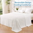 thumbnail image 3 of Exclusivo Mezcla Cooling Comforters Queen Size White, Lightweight Summer Blanket for Hot Sleepers, Soft Breathable Cool Bedding Duvet for Night Sweats, 90"x90", 3 of 9