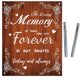 thumbnail image 1 of Letreros conmemorativos de madera, letrero de mesa, placa colgante, tablero de mesa, decoración rústica de pared para ceremonia de boda, recuerdo de 7,9 x 9,8 pulgadas, en memoria amorosa de aquellos, 1 of 8