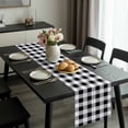 thumbnail image 2 of Vintage Farmhouse Table Runner 70 Inches Long, Black and White Checkered Kitchen Coffee Dining Table Decoration for Home Party Birthday Wedding Home Decor 13x70 Inches, 2 of 8