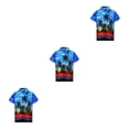 thumbnail image 2 of Minnieouse camisa de manga corta de moda casual de secado rápido suelta impresa vacaciones de un solo pecho ropa de playa de gran tamaño fiesta Type1 NO1, 2 of 6