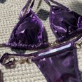 thumbnail image 3 of BKQCNKM Bikini Sets for Women, Micro Bikini, Triangle Bikini, String Bikini, Purple L, 3 of 8