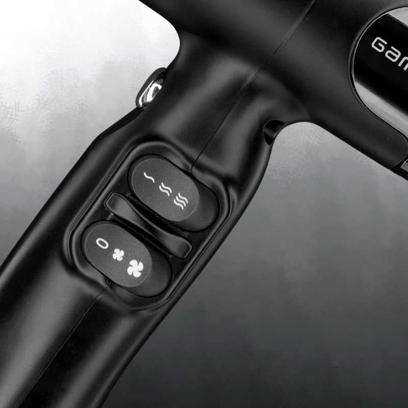 GAMMA+ Hybrid Professional Hair Dryer Lightweight, Ionic Technology, Low Noise with 2 Nozzles and Diffuser
