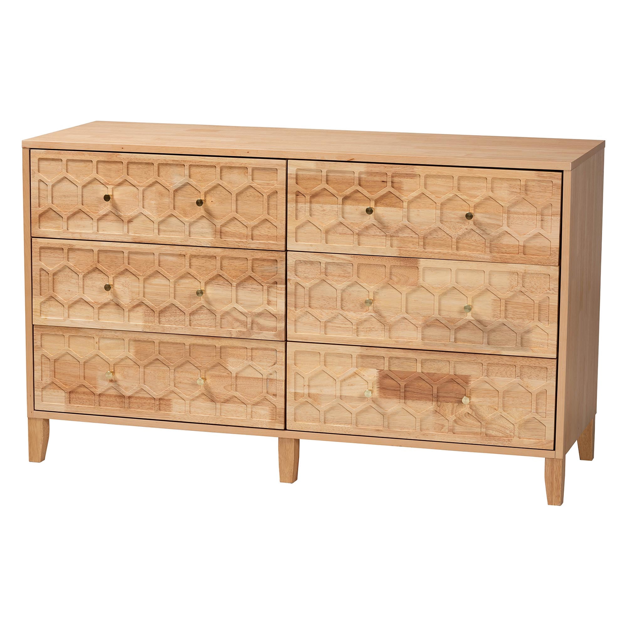 Baxton Studio Hosea Japandi Bedroom Set, Queen, Natural