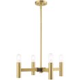 thumbnail image 3 of 4 Light Satin Brass Mini Chandelier with Steel base material, 3 of 5