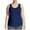 Blue, variant on Women's Plus Size Tank Top Cotton Blend Sleeveless Crew Neck T-Shirts Tops Casual Tees Tunics Shirts