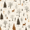 Beige Christmas Forest, variant on Yayeee Table Runner 70 inches Long Home Kitchen Dinning Party Decoration, Cartoon Flowers