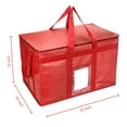 thumbnail image 2 of Yalin XXXL Large Insulated Cooler Bag, Styrofoam Cooler of Keep Food Hot or Cold, Reusable Double Zipper Food Delivery Bag for Grocery Shopping, 23" W x 15" H x 14" D ( Red ), 2 of 6