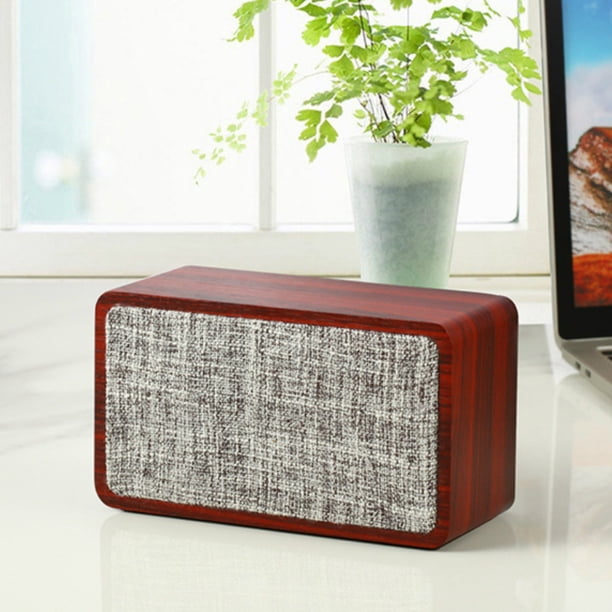 Gwong Electrónica Q2 Portable Bluetooth Compatible con Bluetooth 4.2 Altavoz de madera inalámbrico Bajo Subwoofer Music Player