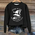 thumbnail image 3 of Home Of The Wicked Witch Halloween Sweatshirts for Women Long Sleeve Crewneck Witch Graphic Sweatshirt Pullover Tops, 3 of 4