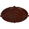 thumbnail image 3 of 53 1/2"OD x 3 1/2"P Attica Acanthus Leaf Ceiling Medallion (Fits Canopies up to 4 5/8"), Hand-Painted Brushed Mahogany, 3 of 5