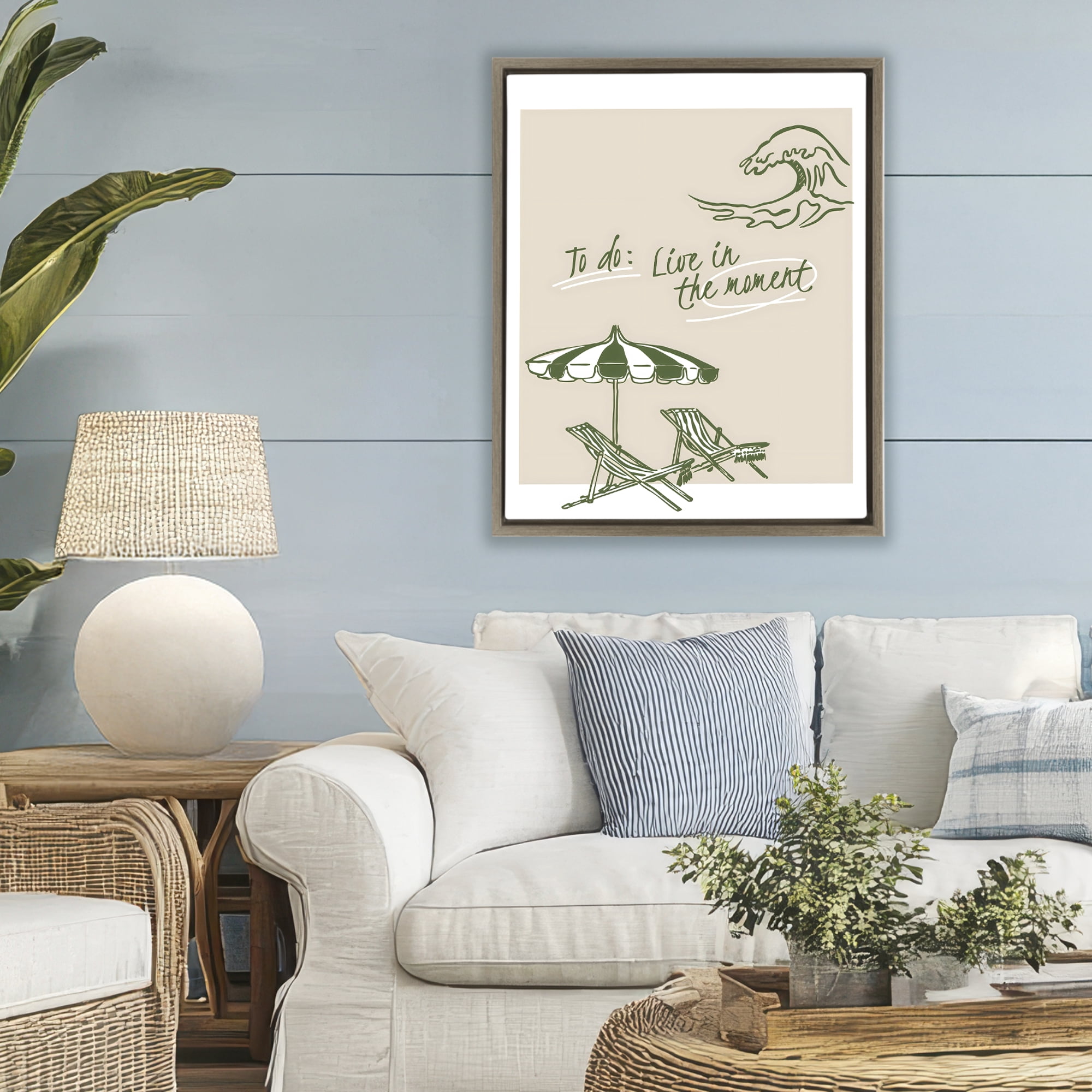 Stupell Industries To Do: Live In The Moment Brown Framed Floater Canvas Wall Art, design by The Prints Vibe