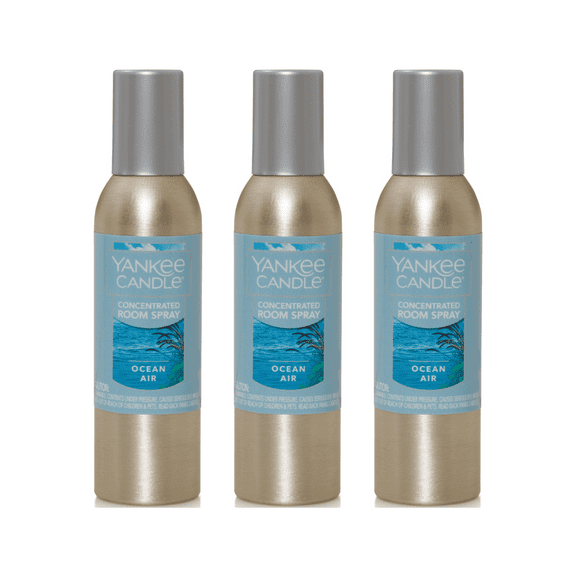 Yankee Candle Concentrated Air Freshener Room Spray, Odor Eliminator for Home, Bathroom, Ocean Air, 1.5 Oz (Pack of 3)