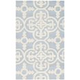 thumbnail image 1 of Safavieh Cambridge Collection CAM133A Handmade Moroccan Geometric Light Blue and Ivory Premium Wool Area Rug (3' x 5'), 1 of 3