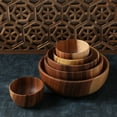 thumbnail image 3 of unbranded Decorative Wood Bowl for Kitchen Use Assorted Color 1Set, 3 of 8