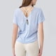 thumbnail image 4 of Camiseta holgada para mujer: con abertura en la espalda y fruncidos laterales, poliéster, ropa informal/para yoga (tallas S-XL), 4 of 4